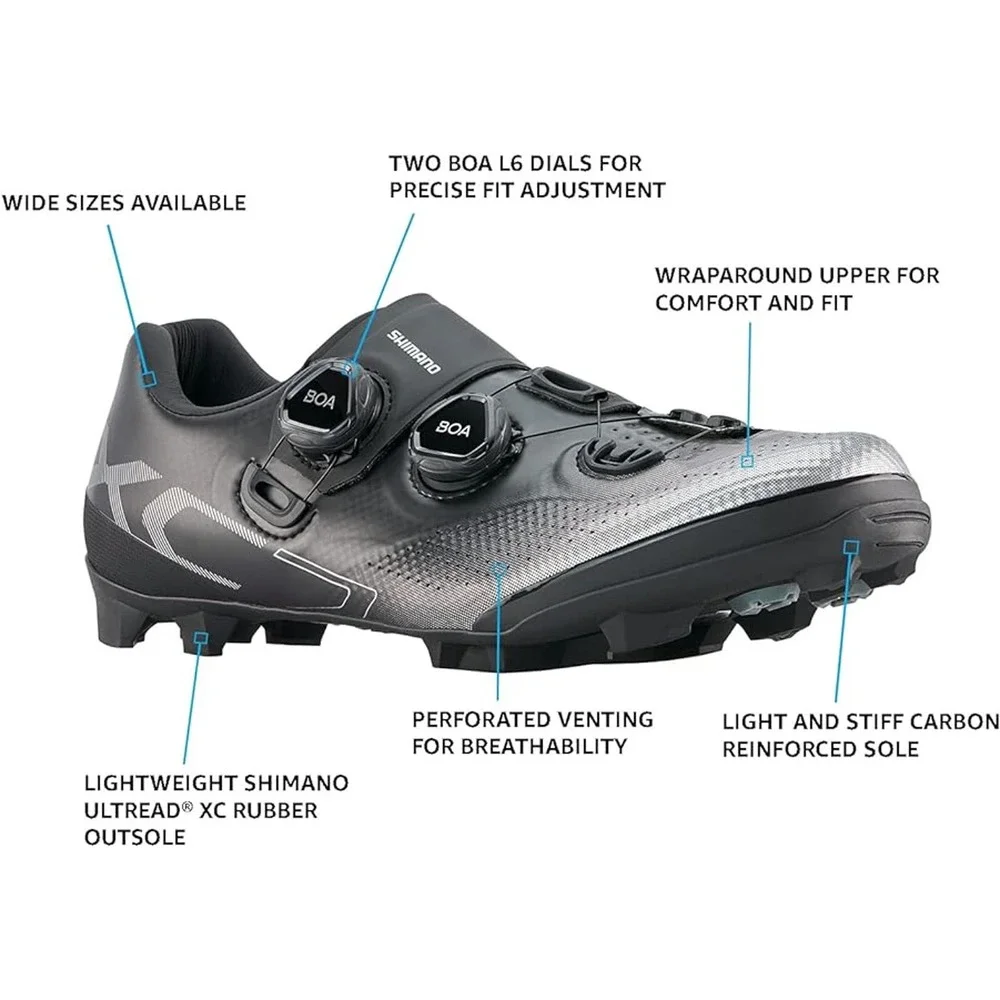 NWB! SHIMANO‎ SH-XC702 Men's Off-Road Racing Shoe, Black, 10